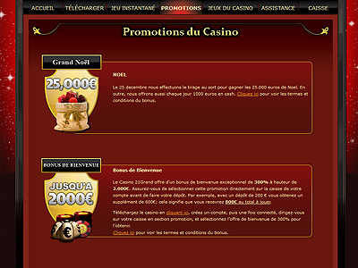 Bonus casino en ligne 21 Grand