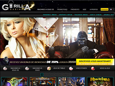Jouez sur le casino en ligne : Gorilla Casino