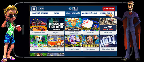 Jouer sur votre mobile avec le Casino Blu