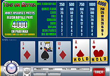 Video Poker sans t&eacute;l&eacute;chargement ! Cliquez pour jouer!!