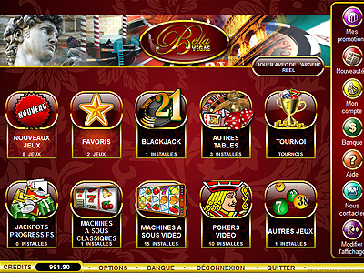 Jouez sur Casino Bella Vegas &agrave; tous vos jeux de casinos favoris 