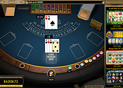 Blackjack traditionnal table game with rome casino