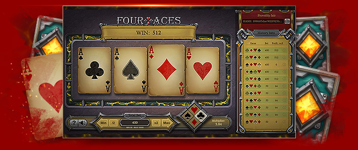 Découvrez Four Aces, un jeu de table instanté Vidéo Poker EvoPlay Entertainment