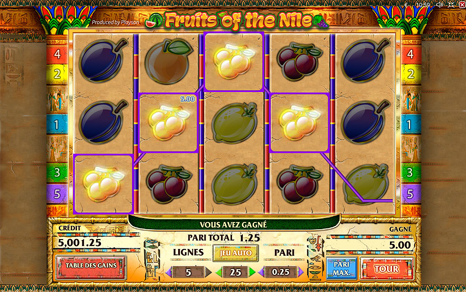Fruits Of The Nile Slot Machine