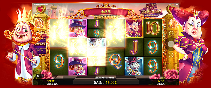 Nouvelle machine à sous en cascade Megaways™ d'iSoftBet Queen of Wonderland