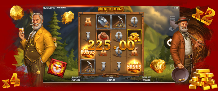 Explorez les mines d'or et gagnez gros avec Mine & Melt de Quickspin