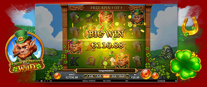 Et si vous testiez votre chance sur la machine à sous Play'n Go Leprechaun Goes Wild ?