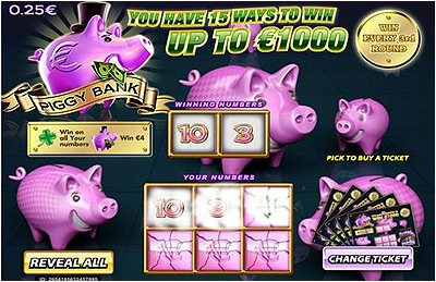 Jeu de grattage en ligne Piggy Bank