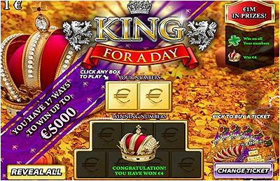 Jeu de grattage en ligne King For A Day