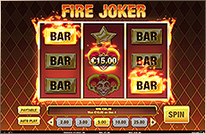 Fire Joker, un jeu de casino 3 rouleaux