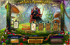 Jeu bonus machine à sous Alice in Wonderslots