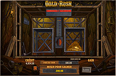 Jeu Bonus de la machine à sous Gold Rush