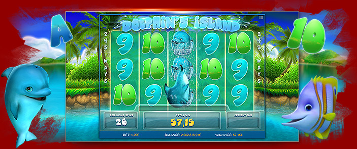 Direction le Pacifique sur le jeu de casino gratuit Dolphin's Island d'iSoftBet !
