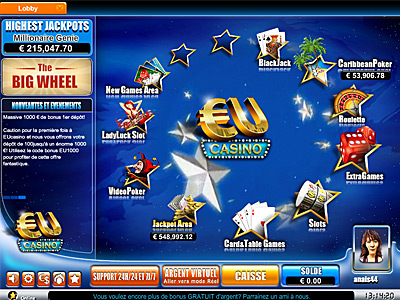 Jouez au derniers jeux de casino en ligne sur EU Casino