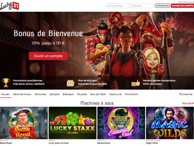 Jouez sur le casino en ligne : Casino Lucky31