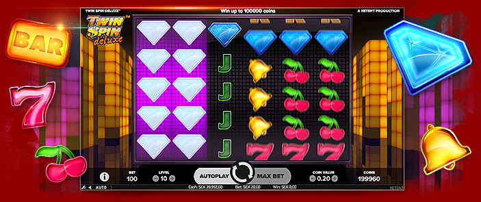 Machine à sous avec meilleur rendement de NetEnt : Twin Spin Deluxe Machine à sous avec meilleur rendement de NetEnt : Twin Spin Deluxe