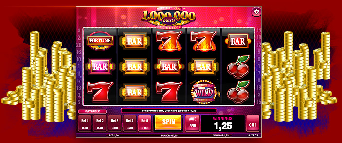 Machine à sous vidéo Million Cents, bonus argent réel