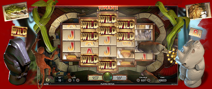 Welcome to the jungle ! Jumanji : une machine à sous incroyable !!