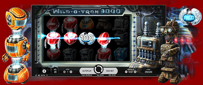 Formez des combinaisons gagnantes avec la machine à sous Wild-o-Tron 3000 !