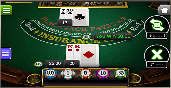 Jouer maintenant sur ce jeu de Blackjack US mobile