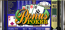 Play now to the Bonus Poker Video Poker