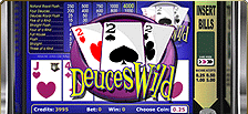 Play now to the Deuces Wild Video Poker